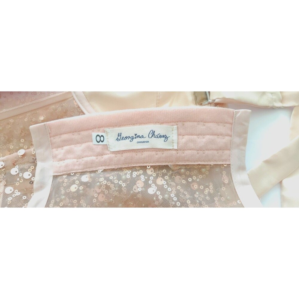 Georgina Chavez Custom Made Golden Sequin Bustier Concert Festival - 8 - Picture 4 of 6